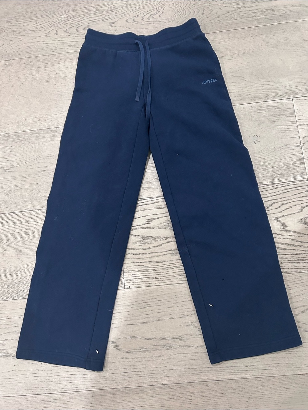 Aritzia Dark Navy Wide-Leg Sweatpants